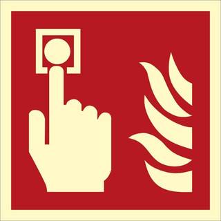 Fire alarm - Efterlysende plast HI150 - 150 x 150 mm