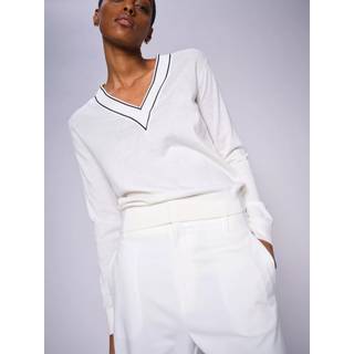 Mos Mosh Mmrelena Prep V-Neck Knit Strik 168690 Ecru (M)