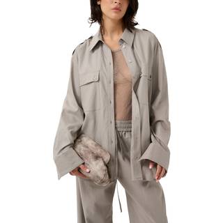 Gestuz Gzliane Linen Shirt Bluser 10909908 Rock Ridge (40)
