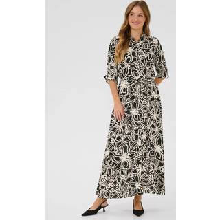 Kaffe Kamira Plain Weave Dress Print Kjoler 10509807 Black / Light Beige Flower (38)