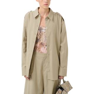 Gestuz Gzizza Linen Shirt Bluser 10910516 Silver Sage (38)