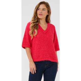 Kaffe Kaemilie V-Neck Pullover Strik 10509767 Raspberry (LARGE)