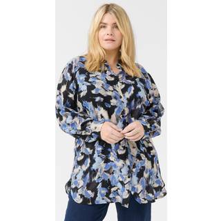 Kaffe Curve Kctoria Shirt Tunic Kjoler 10582861 Black/Blue Graphic Strokes (48)