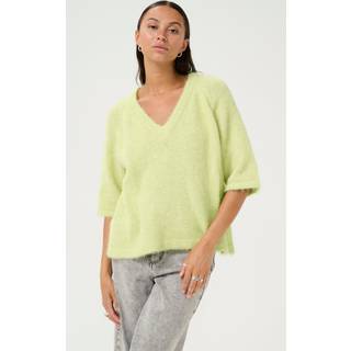 Kaffe Kaemilie V-Neck Pullover Strik 10509767 Lettuce Green (XLARGE)