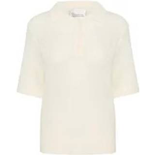 My Essential Wardrobe Lingomw Polo Blouse Strik 10705111 Snow White (XSMALL)