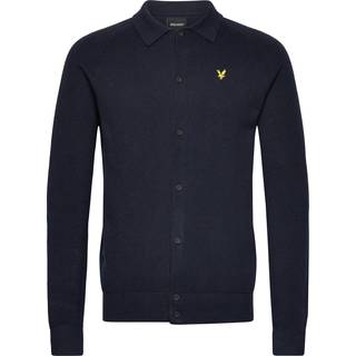 Lyle And Scott Linen Blend Knitted Shirt Navy