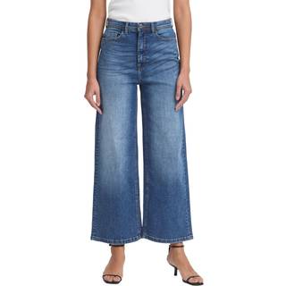 Ichi Ihtwiggy Cropped High Waist Bukser 20123068 Medium Blue (26)