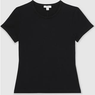 Reiss Reiss Black Jolie Stretch-Cotton Crew-Neck T-Shirt