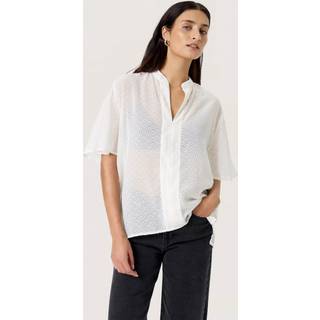 Soaked In Luxury Slcammelie Amily Blouse Ss Bluser 30408235 Whisper White (SMALL)