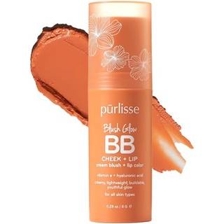 purlisse Blush Stick 2-i-1 Cheek Lip Tint Stick - 100 % naturlig vegansk - Bygbar letvgts Shimmer Cream Blush Fugtgivende Formel til Heldagsbrug