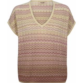 Mos Mosh Mmshani Zig Zag V-Neck Knit Strik 170730 Powder Pink (XS)
