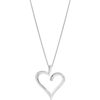 Simply Silver Simply Silver Sterling Silver Open Heart Pendant Necklace