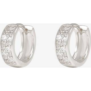 Snö Of Sweden Nisi Stone Hoop Earring Silver 12mm