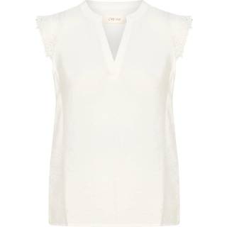 Cream Crframmy Sleevelees Blouse Bluser 10613954 Snow White (44)