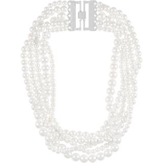 Snö Of Sweden Icon Big 5 String Necklace Silver/White Onesize
