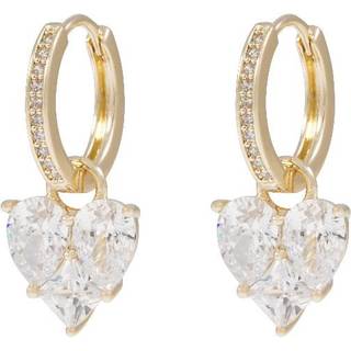 Snö Of Sweden Cicce Heart Pendant Earring Gold Onesize