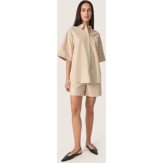 Soaked In Luxury Slkaily Shirt Ss Bluser 30408238 Travertine Stripes (MEDIUM)