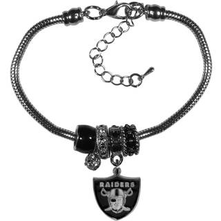 Nfl siskiyou sport kvinder las vegas raiders euro perle armb?nd en st?rrelse team farve
