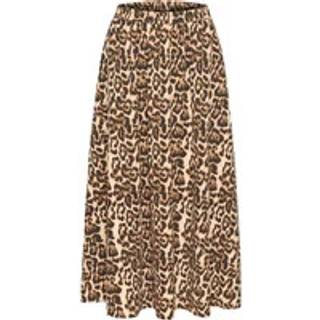 Kaffe Kaleopra Skirt Nederdele 10510083 Naturel Leopard Print (40)