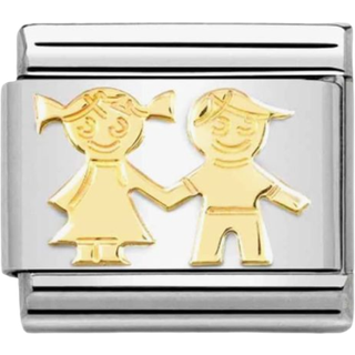 Nomination Gold Sister & Brother Charm