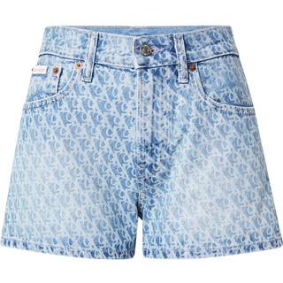 90's Monogram Denim Shorts - Blue - 32