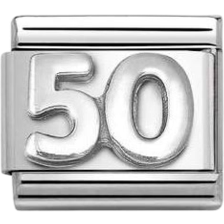 Nomination Oxidised Special Birthday Charm - 50 - Silver