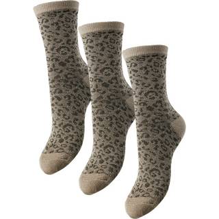 Sebby Glitter 3-pak Strømper, Fossil