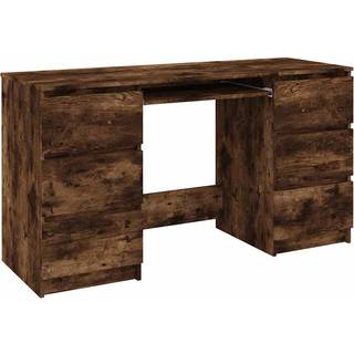 Skrivebord 140X50X77 Cm Konstrueret Træ - Røget eg