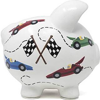 Barn til at v?rne om keramisk piggy bank til drenge vroom racerbil