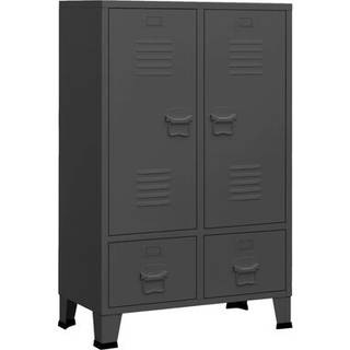 industrielt klædeskab 67x35x107 cm stål antracitgrå