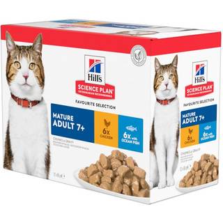Hill's Science Plan Feline Mature Chicken & Ocean Fish wet 12x85 g
