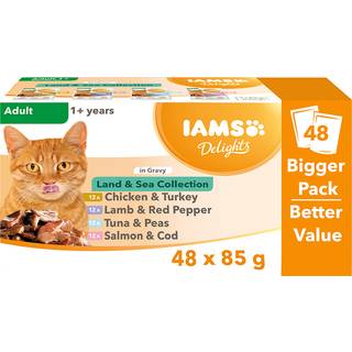 IAMS Delights In Gravy Multipack Land & Sea - 48x85 g