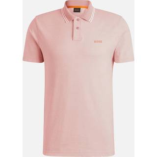 BOSS Orange Herren Polo-Shirt rosa meliert