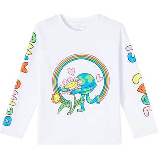 Stella McCartney Kids Printed cotton jersey T-shirt - white - Y 2