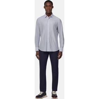 BOGGI MILANO Herren Hemd blau gestreift