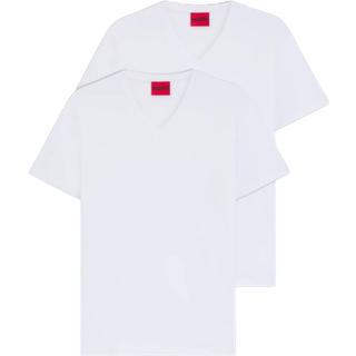 HUGO Herren V-Shirt weiß