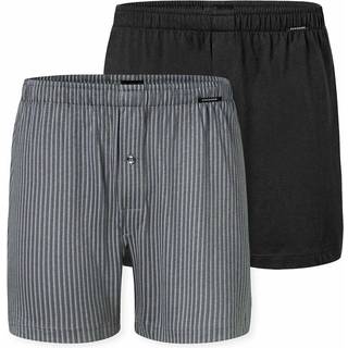 Schiesser 2-pak Long Boxershorts - Black/Grey - XX-Large * Kampagne *