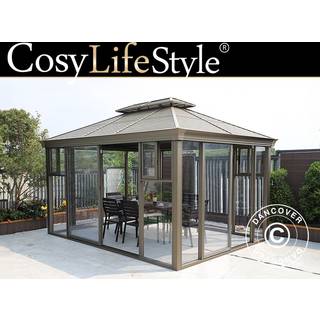 Pavillon /Havepavillon San Bruno m/polycarbonat, 3x4m, Messing