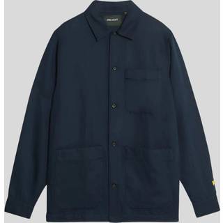 Lyle And Scott Linen Blend Overshirt Navy