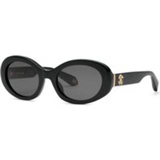 Roberto Cavalli Kvinde SRC142M 700 Solbriller Acetat Sort Røg Geometrisk Normal