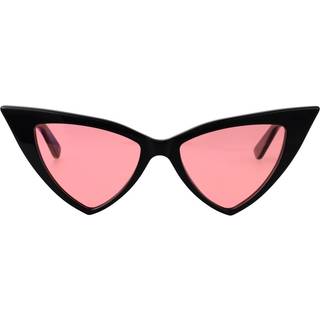 Alexander McQueen Kvinde AM0518S 003 Solbriller Acetat Sort Rosa Cat Eye