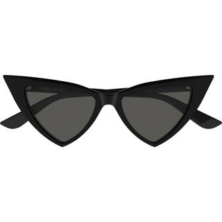 Alexander McQueen Kvinde AM0518S 002 Solbriller Acetat Sort Grå Cat Eye
