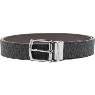 MK Reversible Signature Logo and Leather Belt - Black - Michael Kors - ONE SIZE