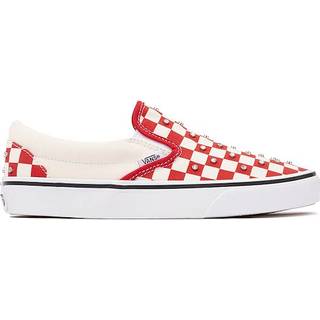 Vans - Slip-On Checkerboard Rhinestone Shoes, Man, Red, Size: 36.5 - Red - 36.5