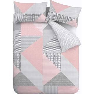 Catherine Lansfield Catherine Lansfield Pink Larsson Geo Duvet Cover and Pillowcase Set