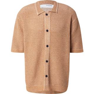 Selected Ginger SS Knit Relaxed Fit Polo Chipmunk