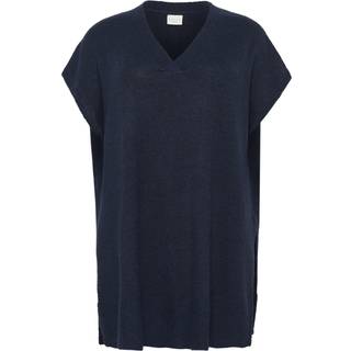 Kaffe Curve Kcannett Knit Poncho Strik 10582738 Midnight Marine (L-XL)