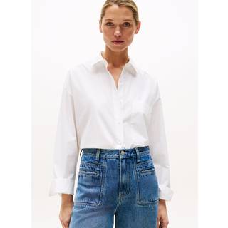 Oversized Fit Adjustable Cuffs Poplin Shirt