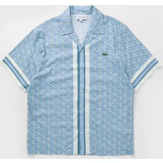 Lacoste Patterned Short Sleeved Shirt Blue