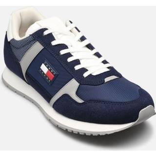 Logo Mixed Texture Trainers